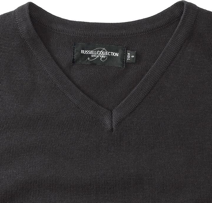 Image du produit Russell Collection Pull-over en tricot avec col en V (XXS)