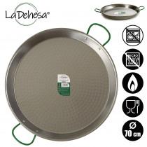 La Dehesa Polierte Paellapfanne 70 cm 30 Portionen (Paella Pfanne, Stahl)