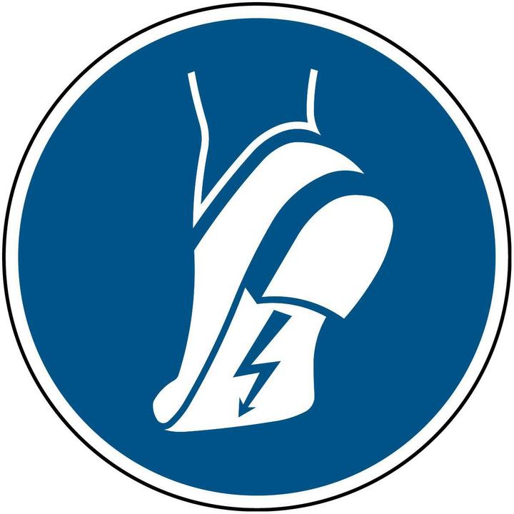 Actual product image Brady ISO safety sign - Use anti-static footwear