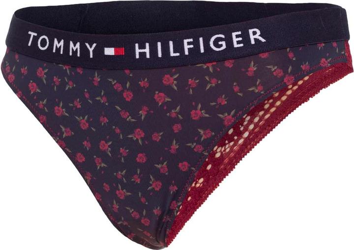 Actual product image Tommy Hilfiger Ladies Lace Print Bikini Style Underwear, Rose AOP, S (S)