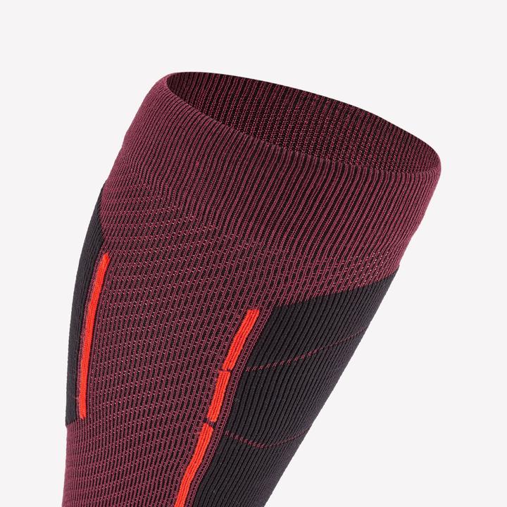 Produktbild Wedze Skisocken Erwachsene - 500 bordeauxrot Merino (44, 46)