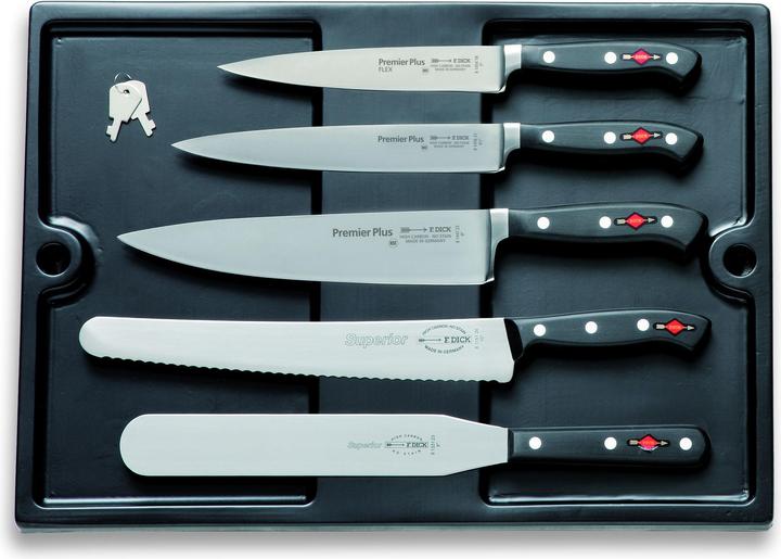 Produktbild F. Dick Kochkoffer Plaza 17-teilig (Messer-Set mit Koffer, inkl. Kochmesser + Kochwerkzeug / Zubehör