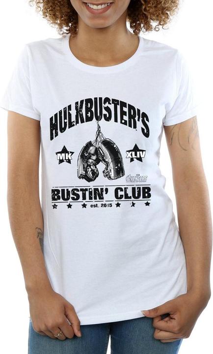 Actual product image Womens/Ladies Iron Man Hulkbuster's Bustin' Club Cotton T-Shirt (M)
