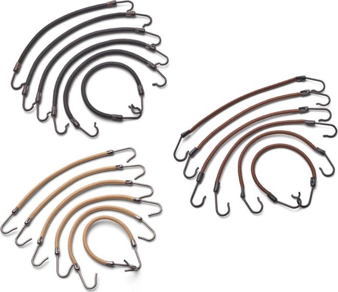 Immagine prodotto Trisa Elastici a treccia con gancio 12cm marrone 6 pezzi. (Elastico per capelli)