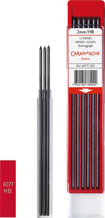Produktbild Caran d'Ache Graphitminen (Ersatzmine, Schwarz, 2 mm)