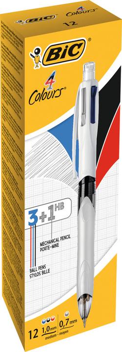 Produktbild Bic 4 Colours 3+1 HB (Grau, Weiss, 1 x)