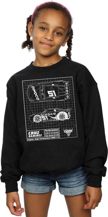 Produktbild Disney Cars Cruz Ramirez Blueprint Sweatshirt Mädchen (140, 146)