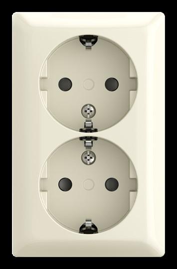 Produktbild Busch-Jaeger SCHUKO Doppelsteckdose AP