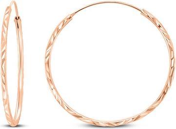 Image du produit Brilio Silver - Boucles d'oreilles en bronze brossé EA01R - Diamètre : 7 cm