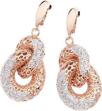 Ottaviani Bronze earrings with silver glitter