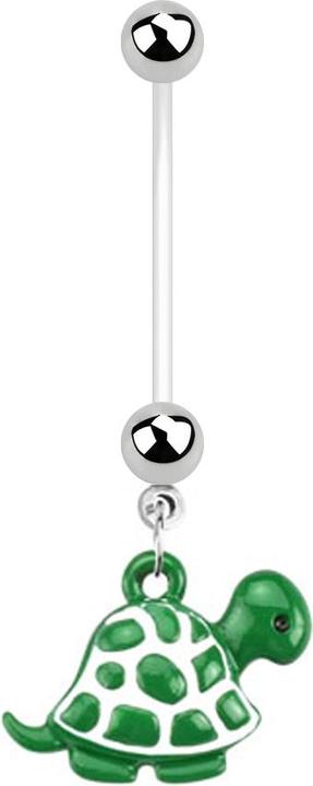 Produktbild Star Piercing Banane Schwangerschaft mit Schildkröte (ohne Messing, Chirurgenstahl 316L, Bioflex, Acryl)