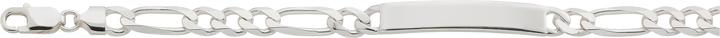 Actual product image Bijou Classic ID-Bracelet Figaro 21 cm (21 cm, Silver)