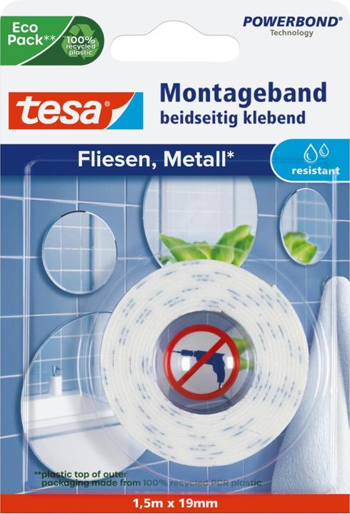 Productafbeelding tesa Montagetape voor tegels en metaal (19 mm)