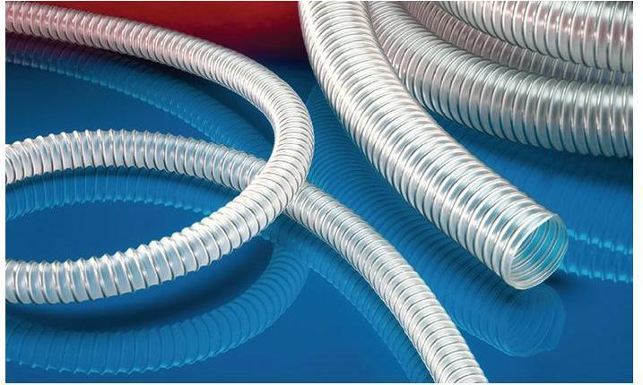 Actual product image Norres Suction and transport hose AIRDUC® PUR-INOX 355 FOOD-AS Inner-Ø 50 mm Outer-Ø 60 mm Length 5 m