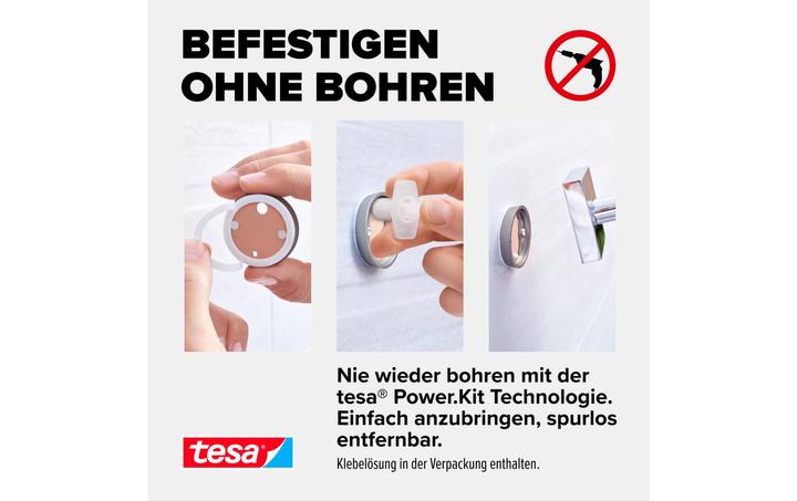 Actual product image tesa EKKRO coat hooks incl. adhesive solution without drilling