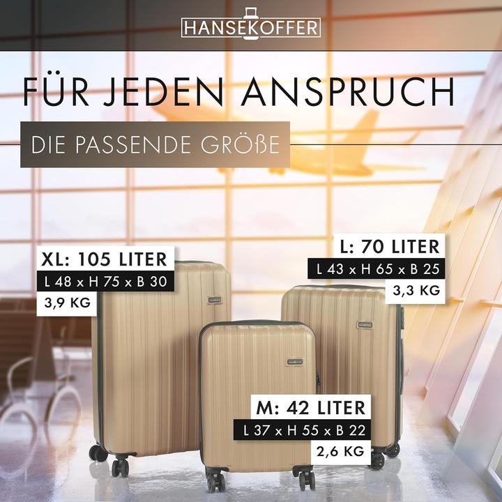 Produktbild Hansekoffer Hartschalenkoffer mit Teleskopgriff (70 l, L (90 - 115l))