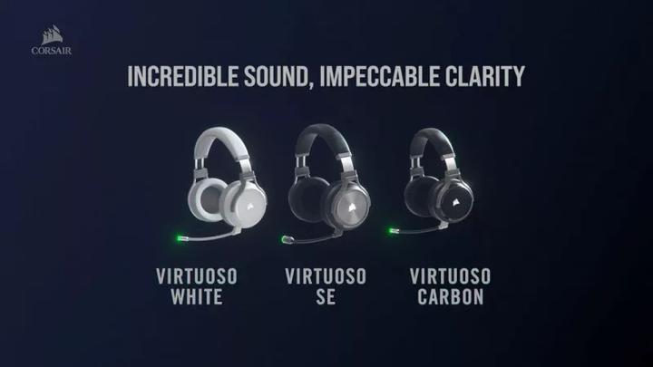 Image du produit Corsair Virtuoso Wireless Carbon (Sans fil)
