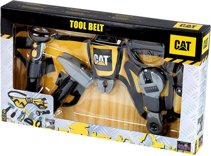 Actual product image Theo Klein 3222 CAT Tool Belt | With sturdy tools such as hammer, pliers and more. | Battery-powered flashlight