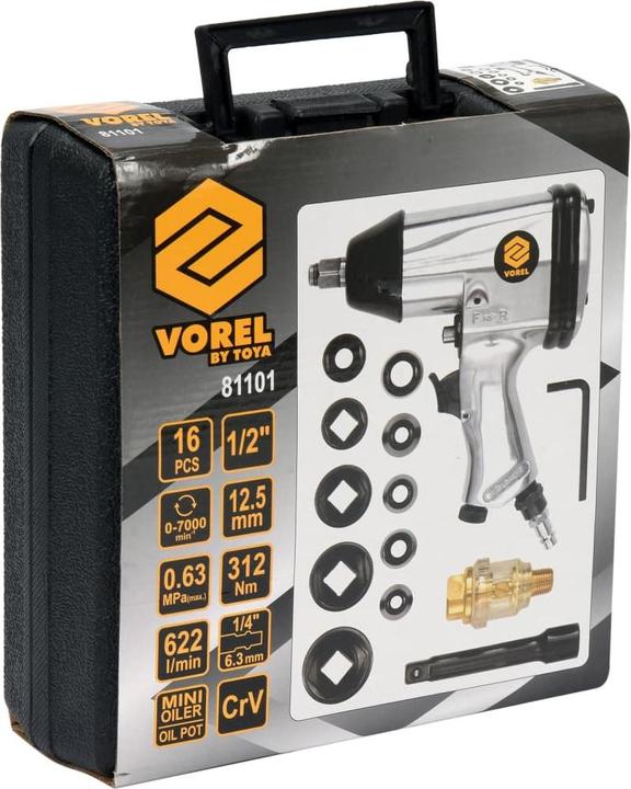 Immagine prodotto Toya Avvitatore pneumatico 1/2 con accessori (Aria compressa)