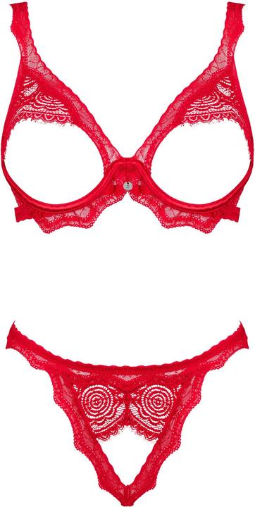 Produktbild Obsessive Bergamore 2teiliges offenes BHSet Rot (S)