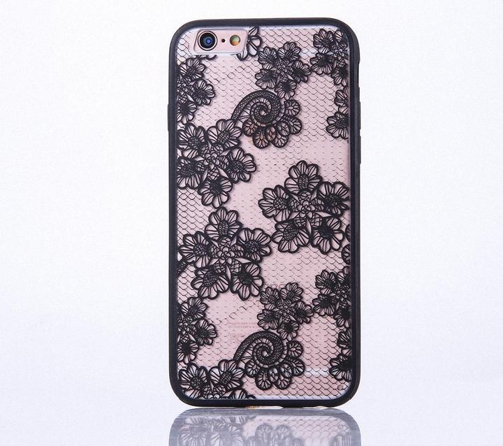 Produktbild König Design Apple iPhone 8 Plus Handy Hülle Mandala Case Schutzhülle Motiv Blüten Schwarz (Apple iPhone 8 Plus)