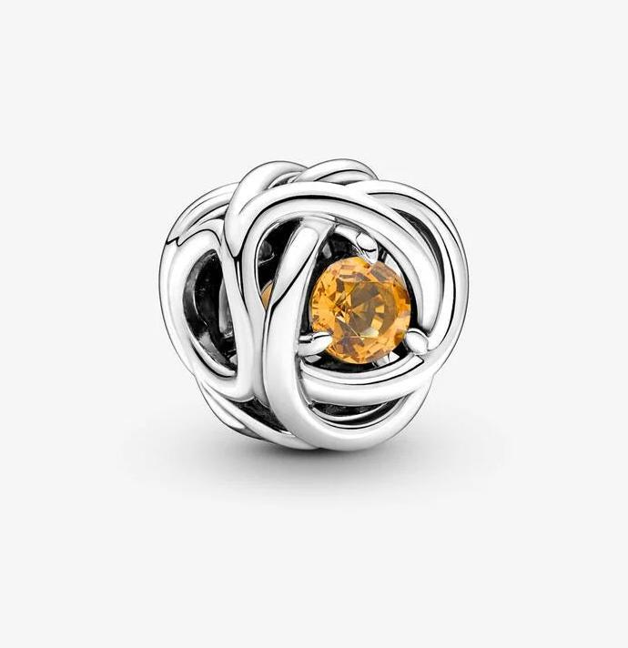 Produktbild Pandora November Geburtsstein Honigfarbener Ewigkeitskreis Charm (Sterling Silber 925, Mit Stein(en))