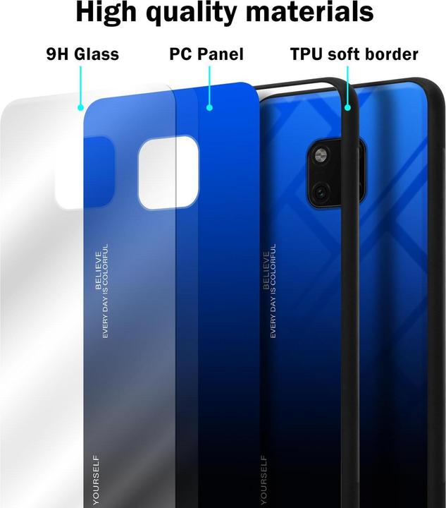 Productafbeelding Cadorabo TPU 2 kleuren glasdekking (Huawei Mate 20 Pro)