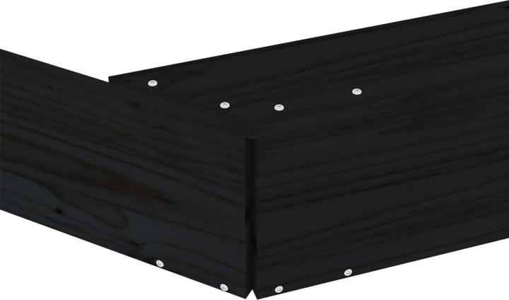 Actual product image VidaXL Sandkasten mit Sitzen Schwarz Achteck Massivholz