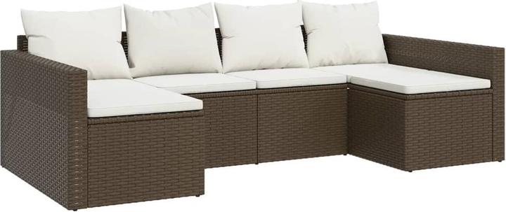 Produktbild VidaXL 2-tlg. Garten-Lounge-Set mit Kissen Braun Poly Rattan