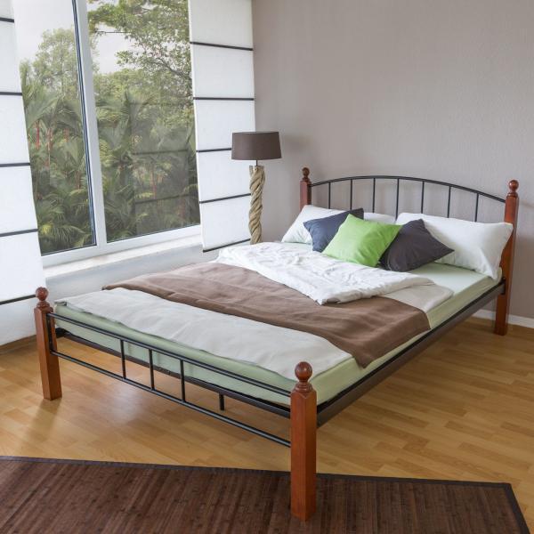 Produktbild Homestyle4u Metallbett mit Lattenrost (140 x 200 cm)