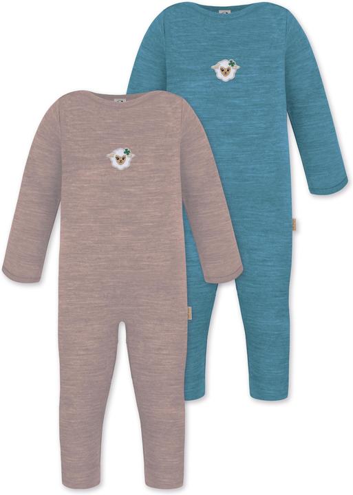 Normani 2er Pack Baby Merino Strampler „Tangoio" - 9595