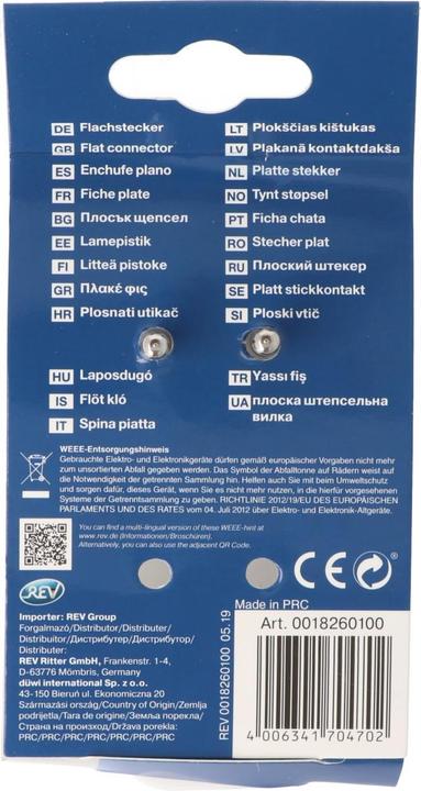 Produktbild AccuCell Schuko-Flachstecker extra flach weiss Schuko-Winkelstecker