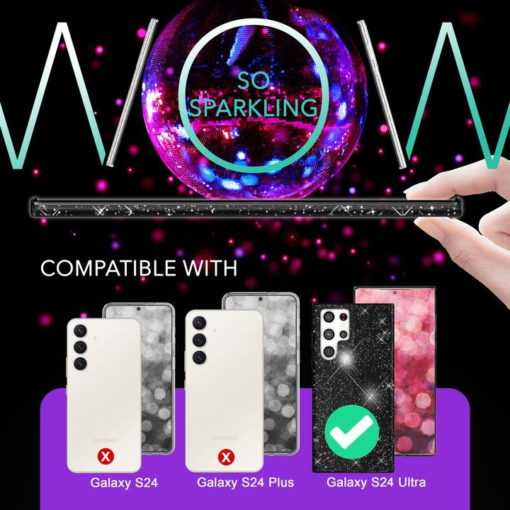 Actual product image Nalia Glitter hybrid cover (Samsung Galaxy S24 Ultra)