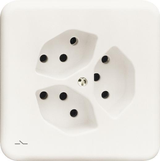 Actual product image Feller Triple socket type 13 gesch.