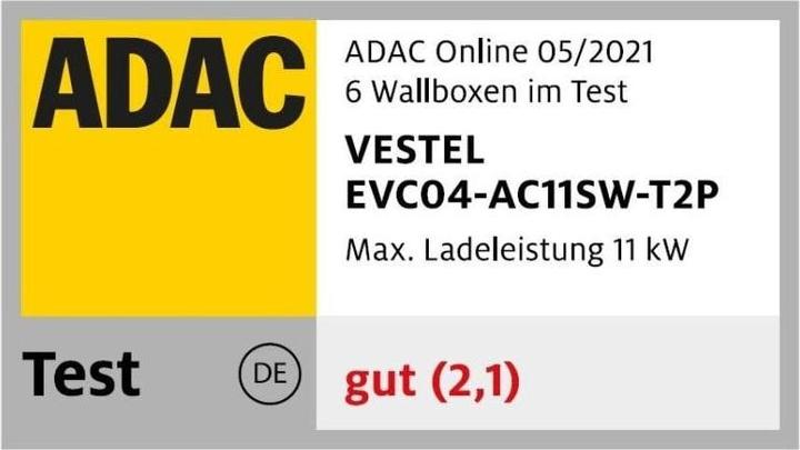 Actual product image Vestel EVC04-AC11 (Type 2, 11 kW, 16 A, Hard wired)