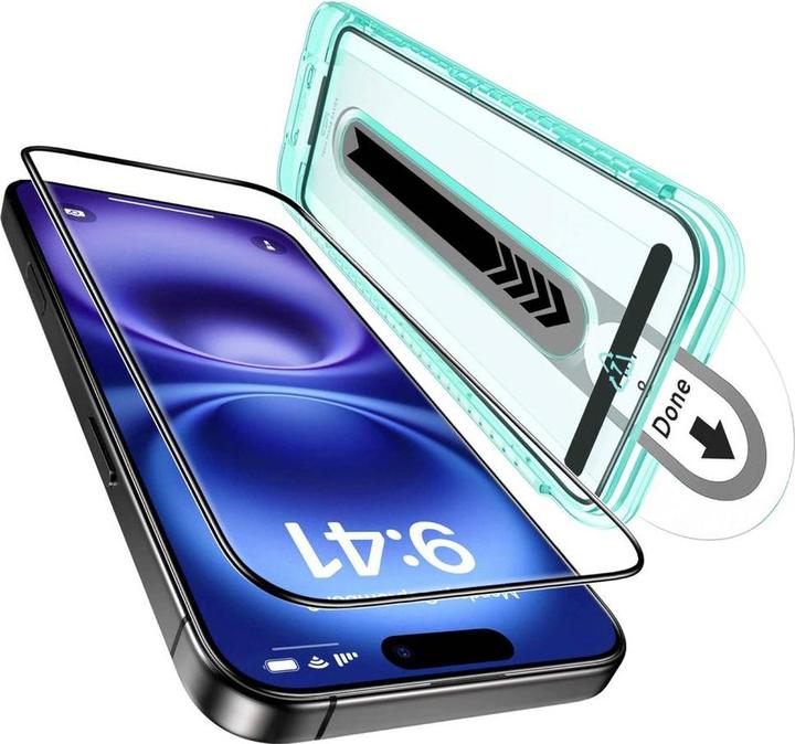 Productafbeelding ESR Beeldschermbescherming van gehard glas (1 Stuk, Apple iPhone 16, Apple iPhone 15)