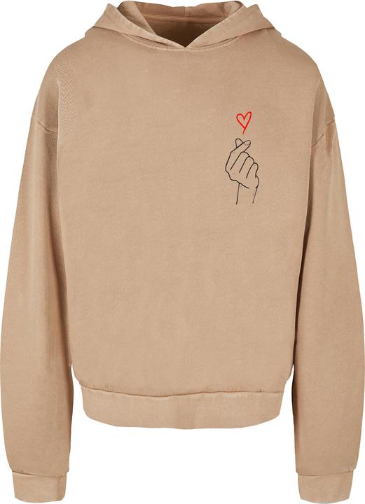 Actual product image Merchcode K Heart Acid Washed Oversized Hoody - 187693 (M)