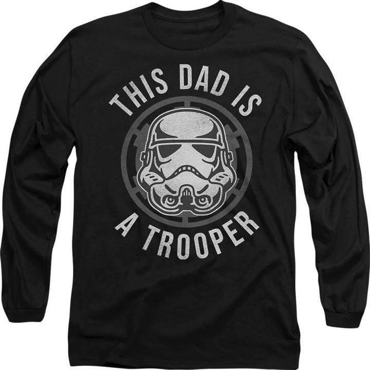 Actual product image Star Wars Unisex Adult Dad Is A Trooper Fathers Day T-Shirt (XXL)