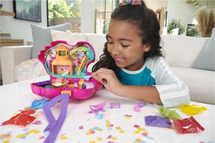 Actual product image Polly Pocket Flamingo party playset, incl. 2 figures & accessories