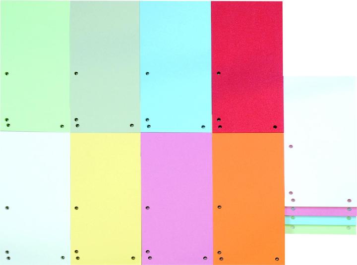 Produktbild Donau Hüllen, Karton, A4, 235x300mm, 0-9, 50 Lochkarten, Farbmix