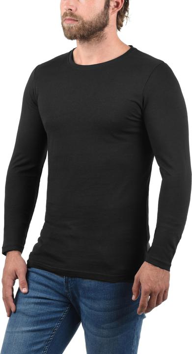 Actual product image Solid Basal Men's Long Sleeve T-Shirt Top Basic With Crew Neck Made Of 100% Cotton (XXL)
