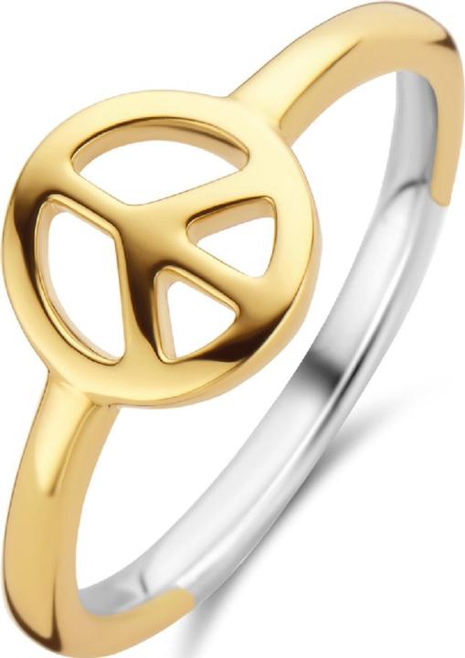 Produktbild Ti Sento Milano Ring mit Friedenssymbol vergoldet 12222SY (56, 925 Silber)