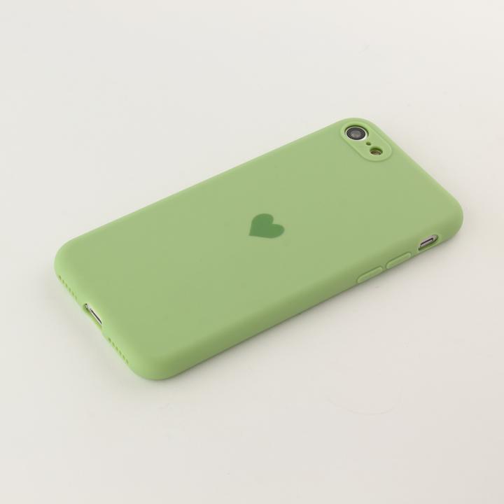 Image du produit PhoneLook Coque Silicone Mat Coeur vert clair (Apple iPhone 7 Plus)