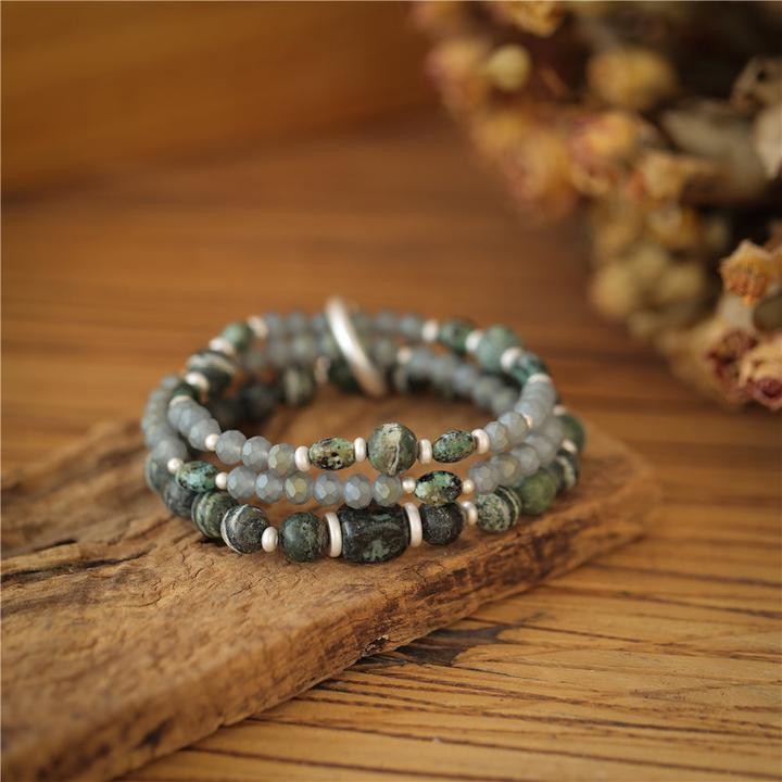 Actual product image Andreani Armband mit echter afrikanischer grüner Jade (8 cm)