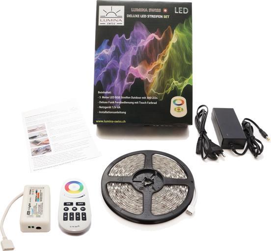 Produktbild Lumina Swiss LED-Streifen-Set Multicolor+ (RGBW) 2m Premium Outdoor Deluxe (200 cm, Outdoor)