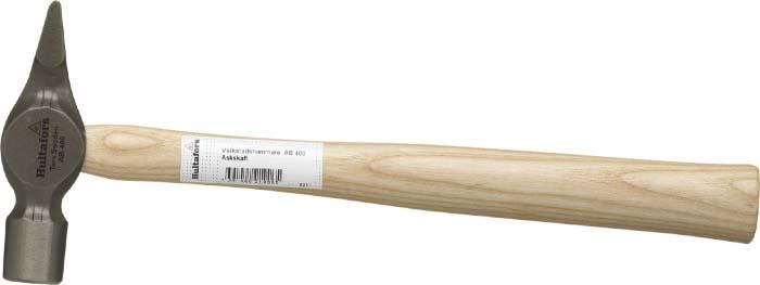 Actual product image Hultafors AB400 spring hammer with sandblasted and clear lacquered head, hardened striking surface and (500 g)