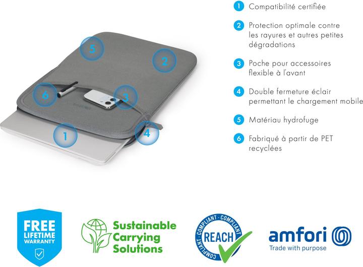 Produktbild Dicota Sleeve Eco Slim L (15", Microsoft)