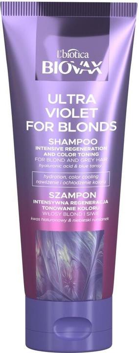Actual product image L´Biotica L'Biotica Biovax Ultra Violet Foronds Shampoo Intensively Regenerating Toning Shampoo Foronde And (200 ml, Liquid shampoo)