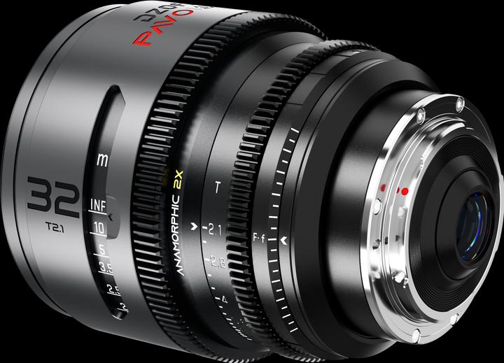 Actual product image Dzofilm Pavo 2x Anamorphic 32mm T2.1 for PL/EF Mount (S35) metric - Golden Coating (PL, APS-C / DX)
