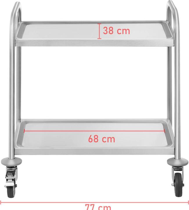 Actual product image Royal Catering Serving Trolley - 2 shelves - up to 150 kg
